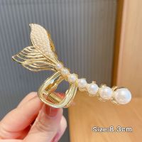 Fashion Korean Lady Elegant Large Pearl Rhinestone Hair Clip