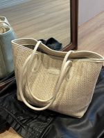 Commuting large-capacity straw bag for women 2023 new style fashionable and versatile shoulder bag popular hot style tote bag 【JYUE】