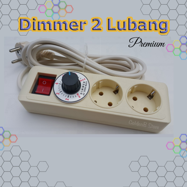 Dimmer AC 2000w Pengatur Kecepatan Gerinda Dimer Stop Kontak Fungsi