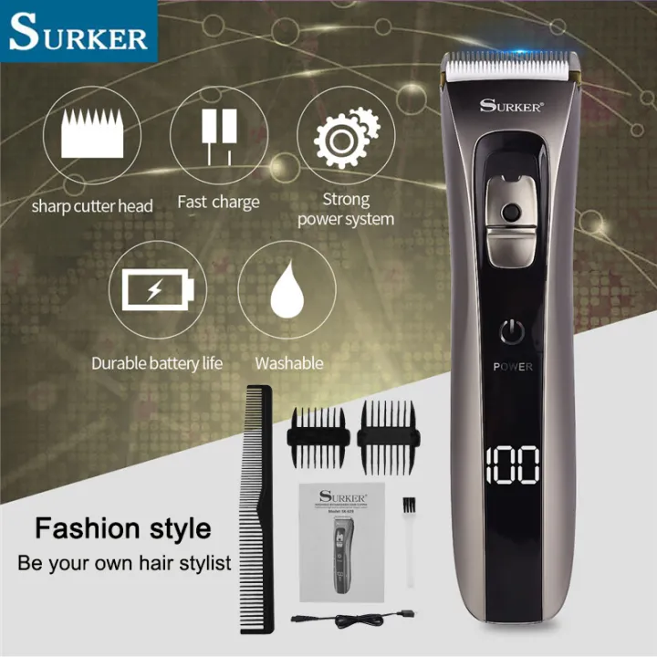 Surker Adjustable Professional Hair Clipper Electric Hair Trimmer for Men trimer Beard Hair