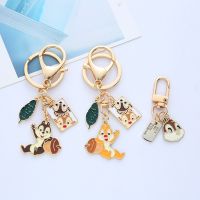 【YF】❖☂۩  Keychain Cartoon Chip n Dale Metal Keyring Pendant Car Chain Couple Ornament Jewelry