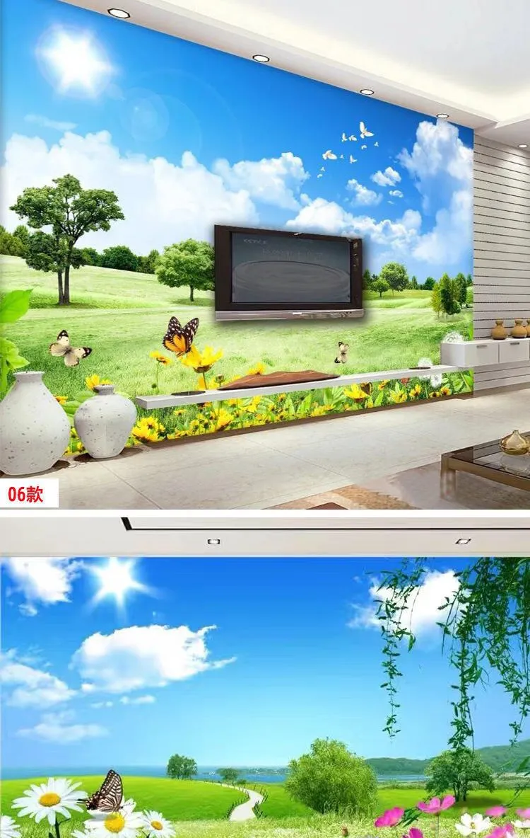 HOT) Phong Cảnh Thảo Nguyên 3D Tranh Tường Điện Ảnh Và Truyền Hình ...