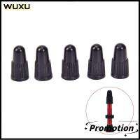 WUXU 100PCS สีดำสีดำ ฝาครอบวาล์วยางรถจักรยาน วาล์วฝรั่งเศส presta พลาสติกทำจากพลาสติก ฝาก้านอากาศ ที่มีคุณภาพสูง ชิ้นส่วนยางรถ จักรยานเสือภูเขา