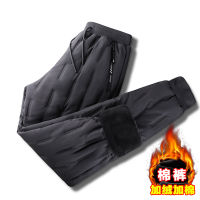 Fleece Jogger Mens Pants Straight Trousers Male Winter Warm Velvet Sweatpants 5Xl Tracksuit Thick Joggers Outside Autumn 2021