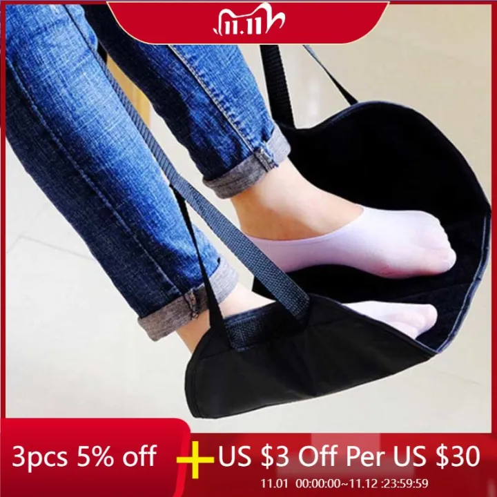 Portable Footrest Flight Carryon Foot Rest Travel Pillows Leg Hammock