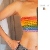 knitneatbkk-PRISM01 PRIDE MONTH COLLECTION BIKINI บิกินีถักมือ สีสดใส ขนาด 30"-32"-34"-36"