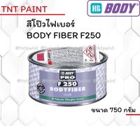 สีโป๊วรถยนต์ ไฟเบอร์  BODY FIBER F250 สีโป๊วเกาะเหล็กไฟเบอร์ ขนาด 750g