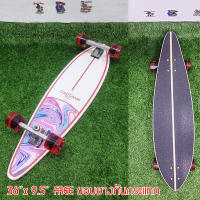 [0203] RareAnt Surf skate บอร์ด 36x9.5 นิ้ว ทรัคบูชชิ่ง CX4 ล้อ 70mm เซิร์ฟสเก็ต ยาว ทรงหยดน้ำ