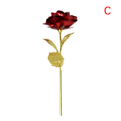 Carmelun ดอกกุหลาบปลอมพลาสติกฟอยล์สีทอง24K Carnation กาแลคซีอันเป็นนิรันดร์ของขวัญวันวาเลนไทน์สวยงามดอกไม้สีทองสำหรับของตกแต่งงานแต่งงาน