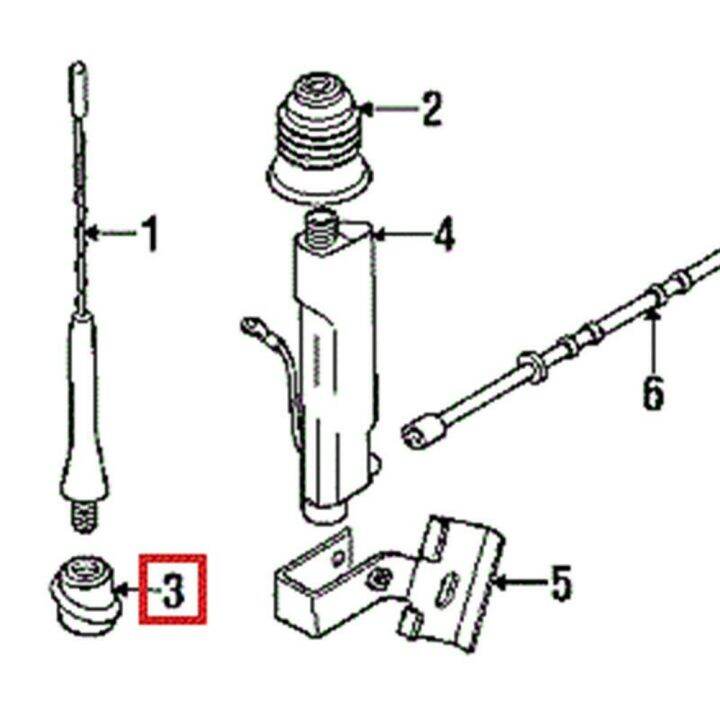 เสาอากาศเสาอากาศ-grommet-seal-พลาสติกรถบรรทุก1ชิ้นสำหรับ-bmw-z3-series