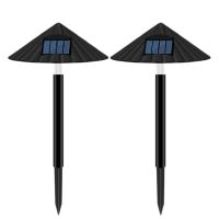 Mushroom Solar Umbrella Lawn Light Waterproof Landscape Lamp Solar Garden Decoration Light(2Pcs)