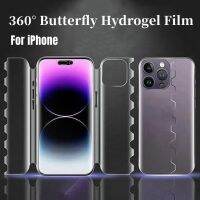 360 ° ผีเสื้อ Hydrogel ฟิล์มสำหรับ 14 13 13 11 Pro Max X XS MAX XR ฝาครอบป้องกันหน้าจอสำหรับ 12 13 Mini 14Plus