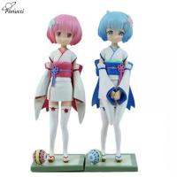 PANUCCI PVC Rem Ram ตุ๊กตาตัวเล็ก Q ของเล่นตุ๊กตาอนิเมะ Re: การใช้ชีวิตในโลกที่แตกต่างจากฟิกเกอร์เป็นศูนย์ตุ๊กตาโมเดลตัวเลขของเล่นสำหรับตกแต่ง