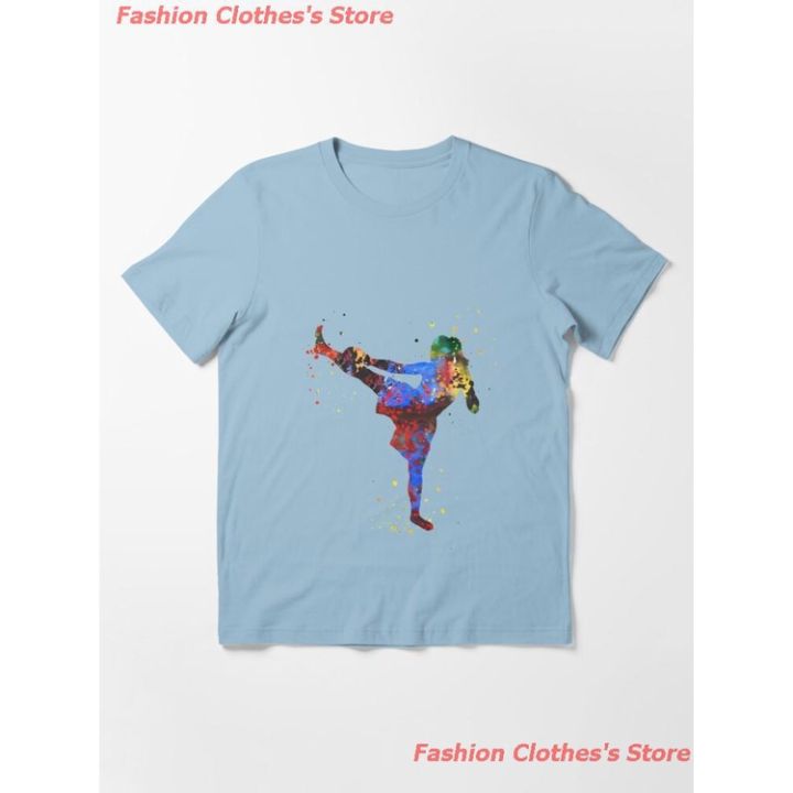 เสื้อยืดพิมพ์ลายแฟชั่น-fashion-clothess-store-มวยไทย-มวย-lady-muay-thai-boxing-muay-thai-boxing-girl-essential-t-shirt