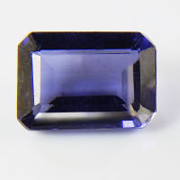 Fabulous Top Purplish Blue Iolite/Genuine Lustrous VVS Grade Emerald Cut 6x4x3 mm/Loose semiprecious Colored Gemstone/0.80 cts