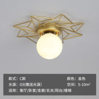 Modern Led Ceiling Lamps Creative Simple Entrance Hall Porch Balcony Bathroom Small Golden Dining Room Ceiling Lamp