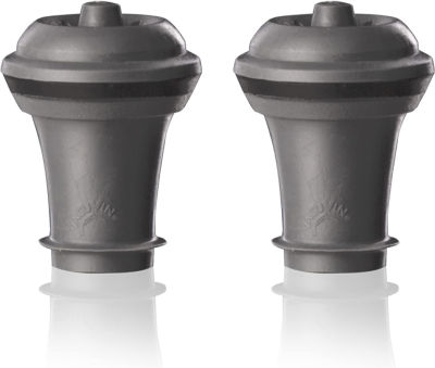 Vacu Vin Wine Saver Vacuum Stoppers - Set of 2 - Gray - for Wine Bottles - Keep Wine Fresh for Up to a Week with Airtight Seal - Compatible with Vacu Vin Wine Saver Pump Set of 2 Stoppers Set