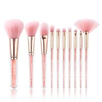 Zoreya ยี่ห้อคอนซีลเลอร์ผสม Professional แปรงแต่งหน้า 10pcs Soft Synthetic Hair Blush Foundation Eye Shadow Fan Brush