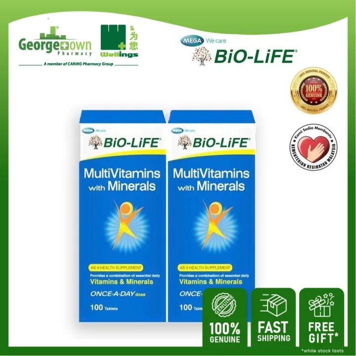 BIOLIFE MULTIVITAMINS WITH MINERALS TAB 100SX2 Lazada