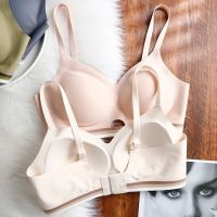 [COD] Japans seamless hollowed-out nude underwear womens thin section without steel ring anti-sagging collection pair breasts chest push-up bra