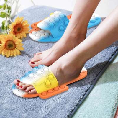 CBT Stylish Silicone Decompression Artifact Novel Pop It Slippers Bubble Slippers Fingertip Toys Decompression Toy