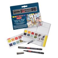 Derwent line and wash paint pan set 12