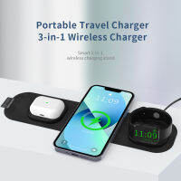 (HOT)30W 3 In 1 Magnetic Qi Wireless Charger Stand สำหรับ 13 12 11 7 6 SE Pro Fast Charging Pad Dock Station