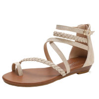 BEYARNE Beach gladiator rome sandals women shoes woman summer Bohemia Fashion casual Flat ladies sandles sandalias Back zipper