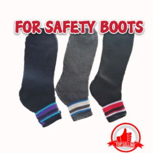 MEN SOCKS FOR SAFETY BOOTS STOKIN LELAKI PENDEK TEBAL Lazada