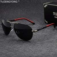 TUZENGYONG Aluminum Mens Polarized Sunglasses Classic Brand Driving Sun Glasses Coating Lens Eyewear Accessories for Men Oculos