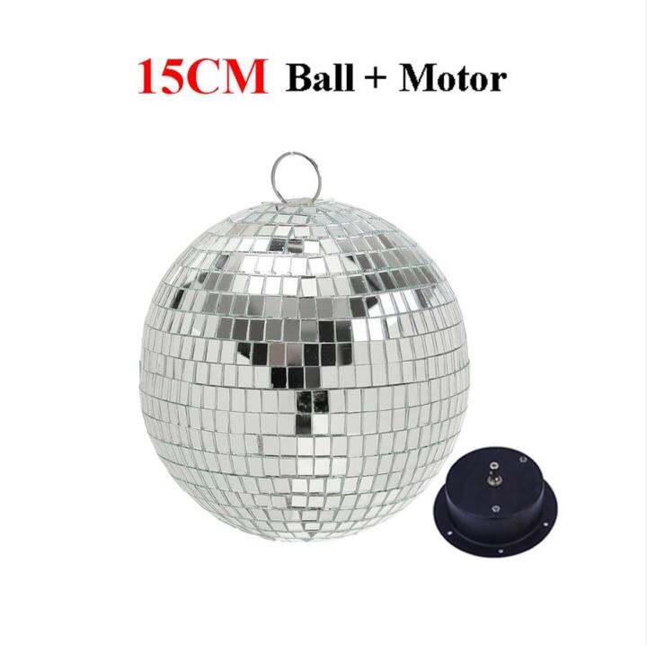 8/12 Inch Reflective Glass Hanging Disco Mirror Ball With Motor & 10W