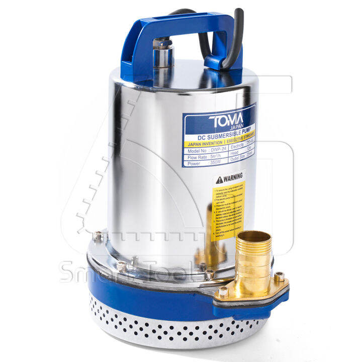 toma-japan-ปั๊มแช่-ปั๊มจุ่ม-ไดโว่-1-นิ้ว-24v-350w-ปั๊มโซล่าเซลล์-24v-dc-solar-pump-ต่อใช้งานกับแบตเตอรี่-หรือ-solar-cell-ได้โดยตรง-ขดลวดทองแดง-100-ปั๊มน้ำ-ปั๊มโซล่า-โซล่าเซลล์-รุ่น-dwp-24
