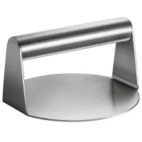 Stainless Steel Burger Press Round Smash Burger Press with Handle for Flat Top Grill Cooking, Grill Accessories