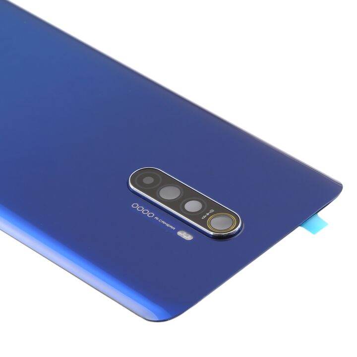 สำหรับ-oppo-realme-x2-pro-ฝาหลังเดิมพร้อมฝาครอบเลนส์กล้อง-สีฟ้า