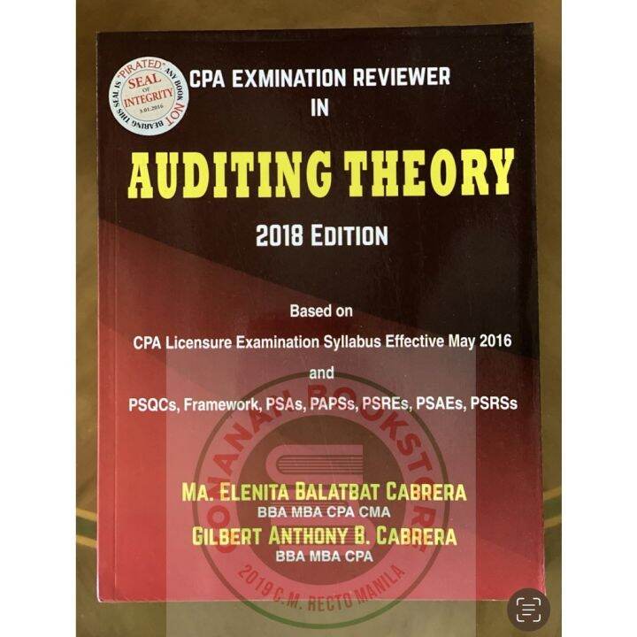 【COD】ehzk301yx13 CPA Reviewer In Auditing Theory 2018 By Ma. Elenita ...