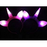 คาดผมไฟยูนิคอร์น ที่คาดผมมีไฟ คาดผม LED คาดผมเรืองแสง คาดผมปาร์ตี้ LED Flashing Unicorn Headband