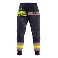 Truck Operator Customized Name 3D Printed Casual Men Trousers 2021 New Fashion Streetwear Autumn Loose Sports Pants T22