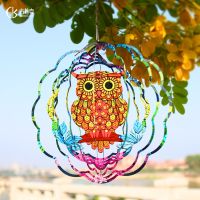 Cross-border new boreal Europe style mobile pendant home garden decoration color forest owl pendant