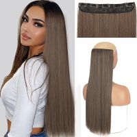 Long Straight Hairstyle 5 Clip Natural Hair Extension Synthetic Fiber Heat-Resistant Hairpiece 22 quot;32 quot; Black Brown Blonde