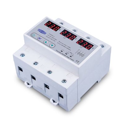 2X TOMZN Three Phase Adjustable Over and Under Voltage Protector Automatic Recovery Protective Device Reset 63A 380V