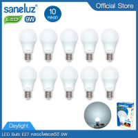 Saneluz ชุด 10 หลอด หลอดไฟ LED 9W Bulb แสงสีขาว Daylight 6500K  แสงสีวอร์ม Warmwhite 3000K หลอดไฟแอลอีดี หลอดปิงปอง ขั้วเกลียว E27 หลอกไฟ ใช้ไฟบ้าน 220V led VNFS