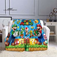 Game Super Mario Flannel blanket Fashion Cartoon Fluffy Fleece Throw blanket Children and adult for Bed Sofa Travel Camping Gift