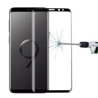 สำหรับ Galaxy S9 + 0.33มม. 9H พื้นผิวแข็ง3D ขอบโค้งป้องกันรอยขีดข่วนเต็มหน้าจอ HD กระจกติดกาวเต็มทั้งแผ่นปกป้องหน้าจอ (สีดำ) (อะไหล่ซ่อมโปร)