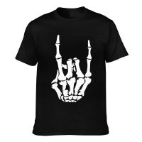 New Design Heavy Metal Skeleton Hand Rock Pop Novelty Graphics Printed Tshirts