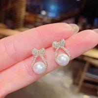 Fashion earrings ต่างหูเงินแท้925 ต่างหูเพชรสวิส CZ แท้ 100% ตุ้มหูเพชร ต่างหูเพชร ต่างหูพลอย