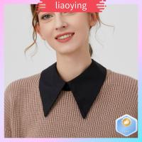 LIAOYING ถอดออกได้ ปกเสื้อปลอม เกาหลีแบบเกาหลี สร้อยคอเสื้อเชิ๊ต ปลอกคอถอดออกได้ แฟชั่นสำหรับผู้หญิง อุปกรณ์เสริมเสื้อผ้า ปกเสื้อเทียม สำหรับผู้หญิง