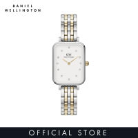 Daniel Wellington Quadro Lumine 20x26mm 5-Link Gold/Silver White Dial - Watch for women - Stainless Steel watch strap - Square Crystals Dial - Two Tone - DW official - Womens watch - Female watch - Ladies watch - Authentic นาฬิกา ผู้หญิง