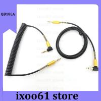 ixoo61 store Aux Speaker 3.5mm 3pole stereo Jack Male to male extend spring Wire connector Audio Cable Right Angel Car Headphone 3.5 Phone