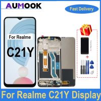 6.5 Original For Oppo Realme-C21Y LCD ReplacementFor Oppo Realme C21Y RMX3261 RMX3263 LCD Display Touch Screen with Frame