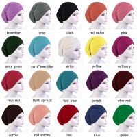 OKDEALS ผ้าคลุมไหล่อิสลามผู้หญิง,ที่รัดศีรษะฝ้ายลินินฮีญาบมุสลิม Maxi Crinkle Headscarf